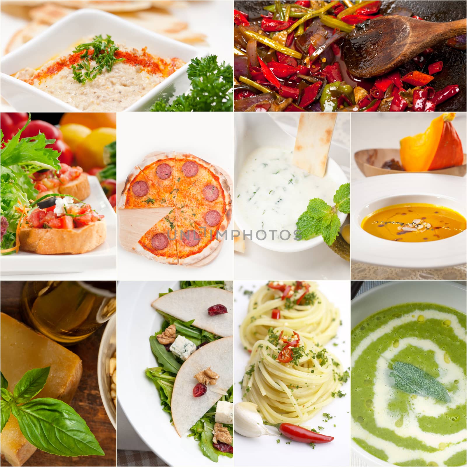 healthy and tasty Italian food collage by keko64