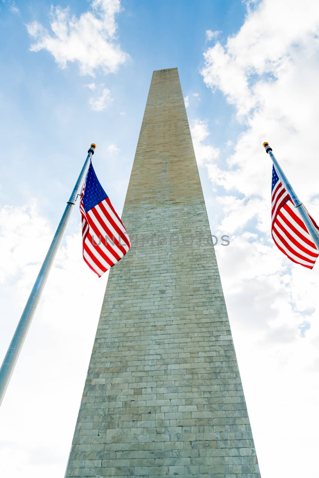 The Iconic Washington Monument, an obelisk on the National Mall in Washington, D.C. built to commemorate George Washington