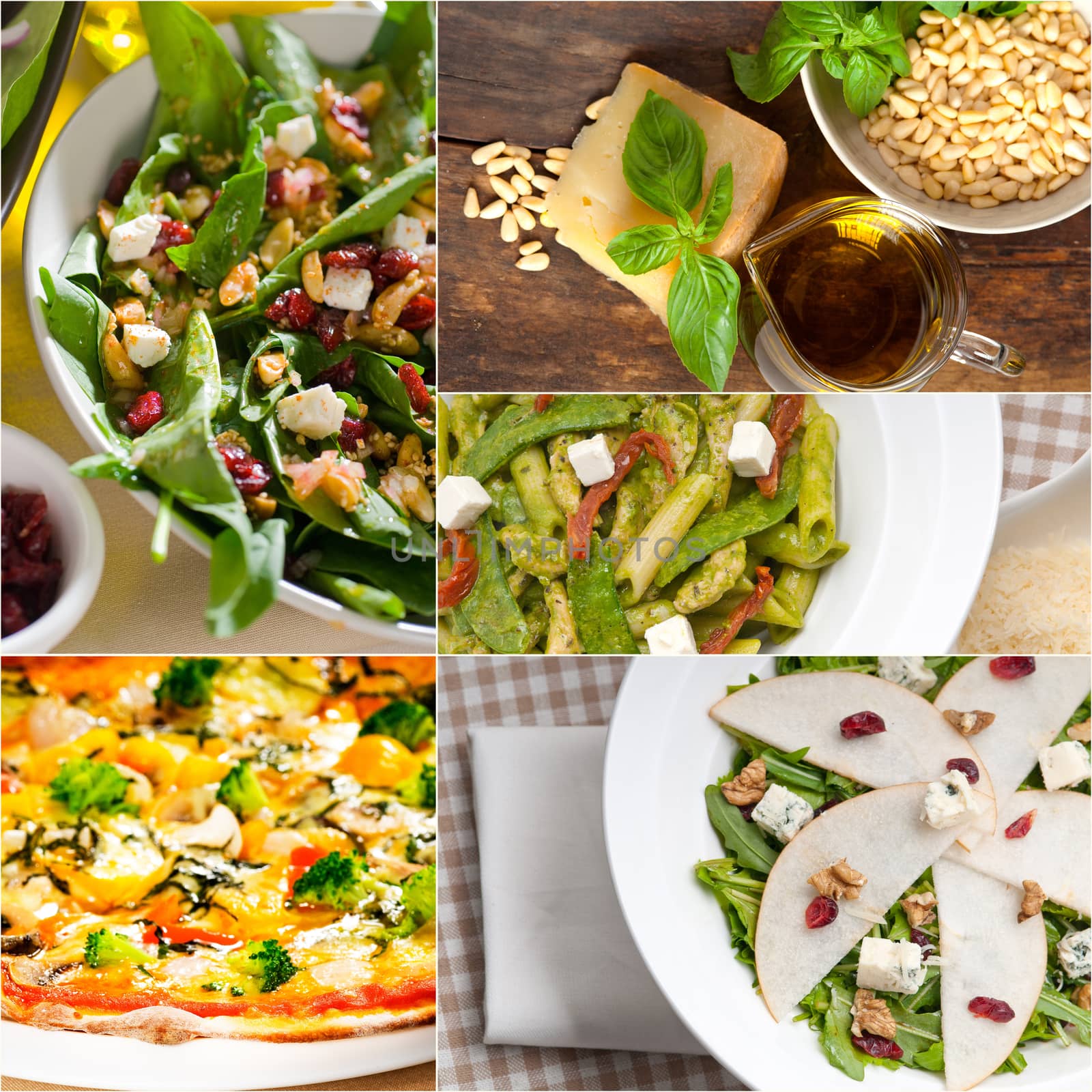 healthy and tasty Italian food collage by keko64