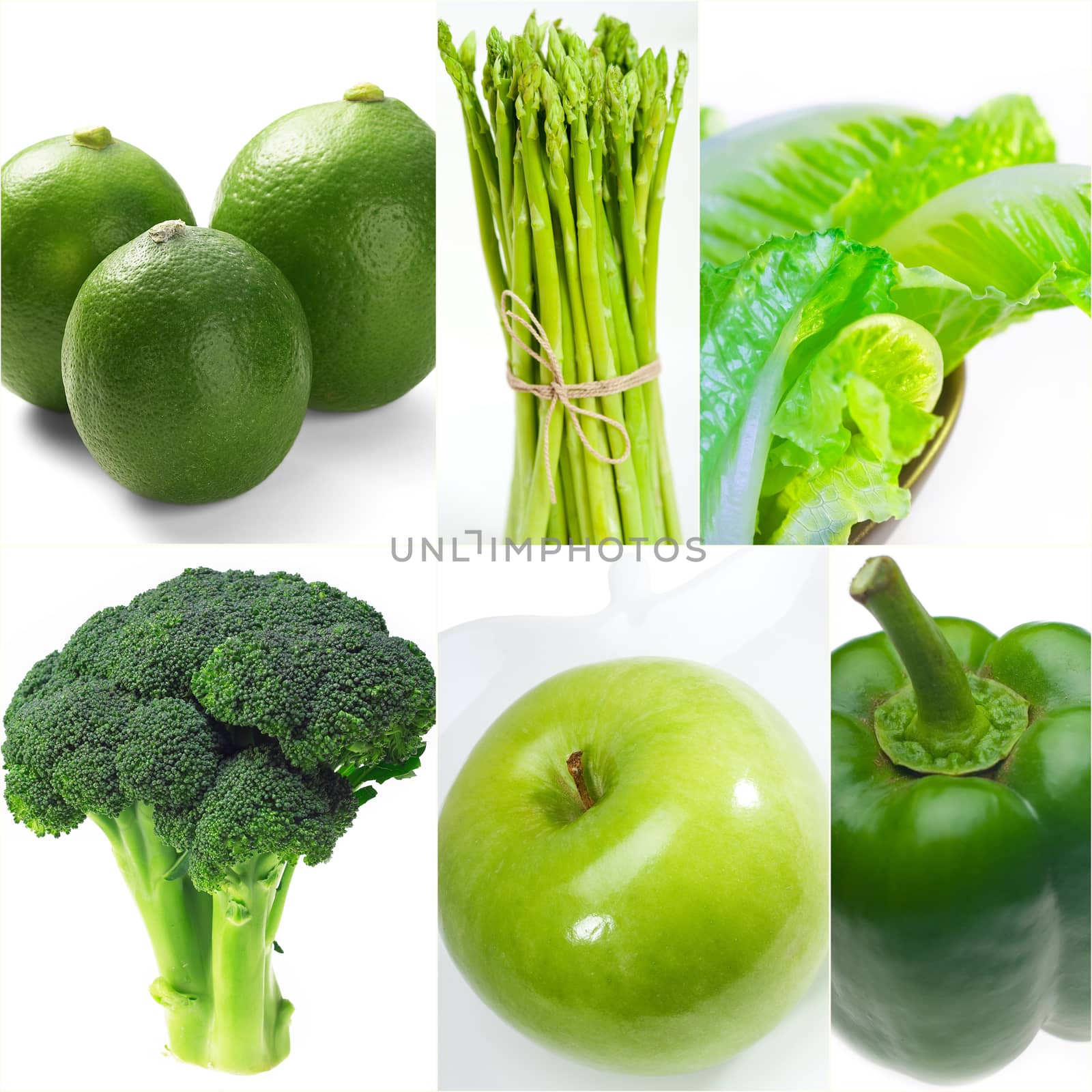 green healthy food collage collection by keko64