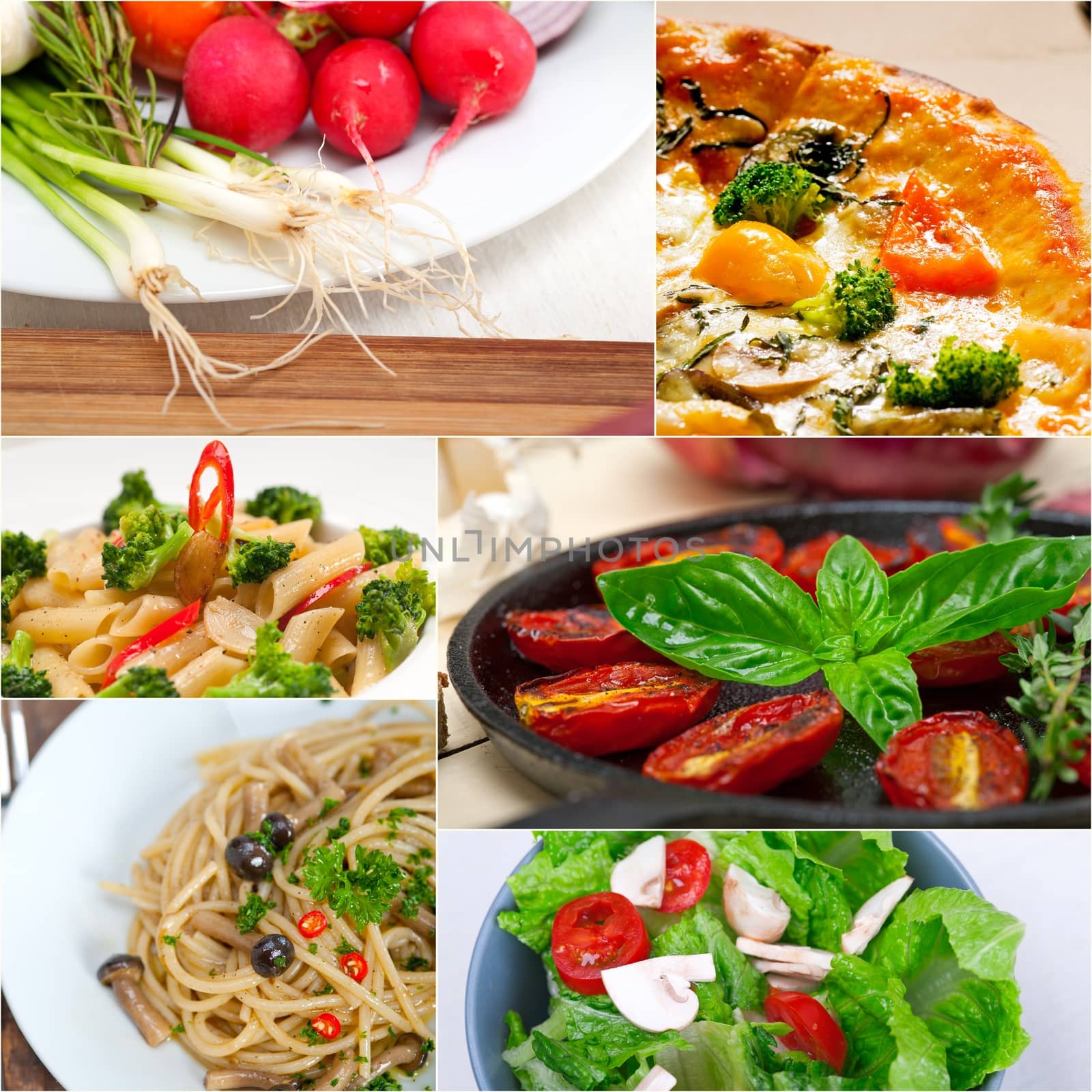 healthy Vegetarian vegan food collage by keko64