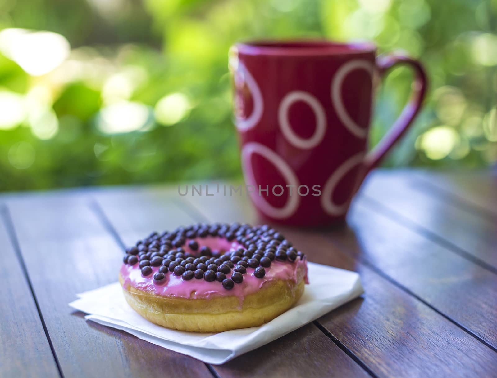 Tasty donut on the Table.