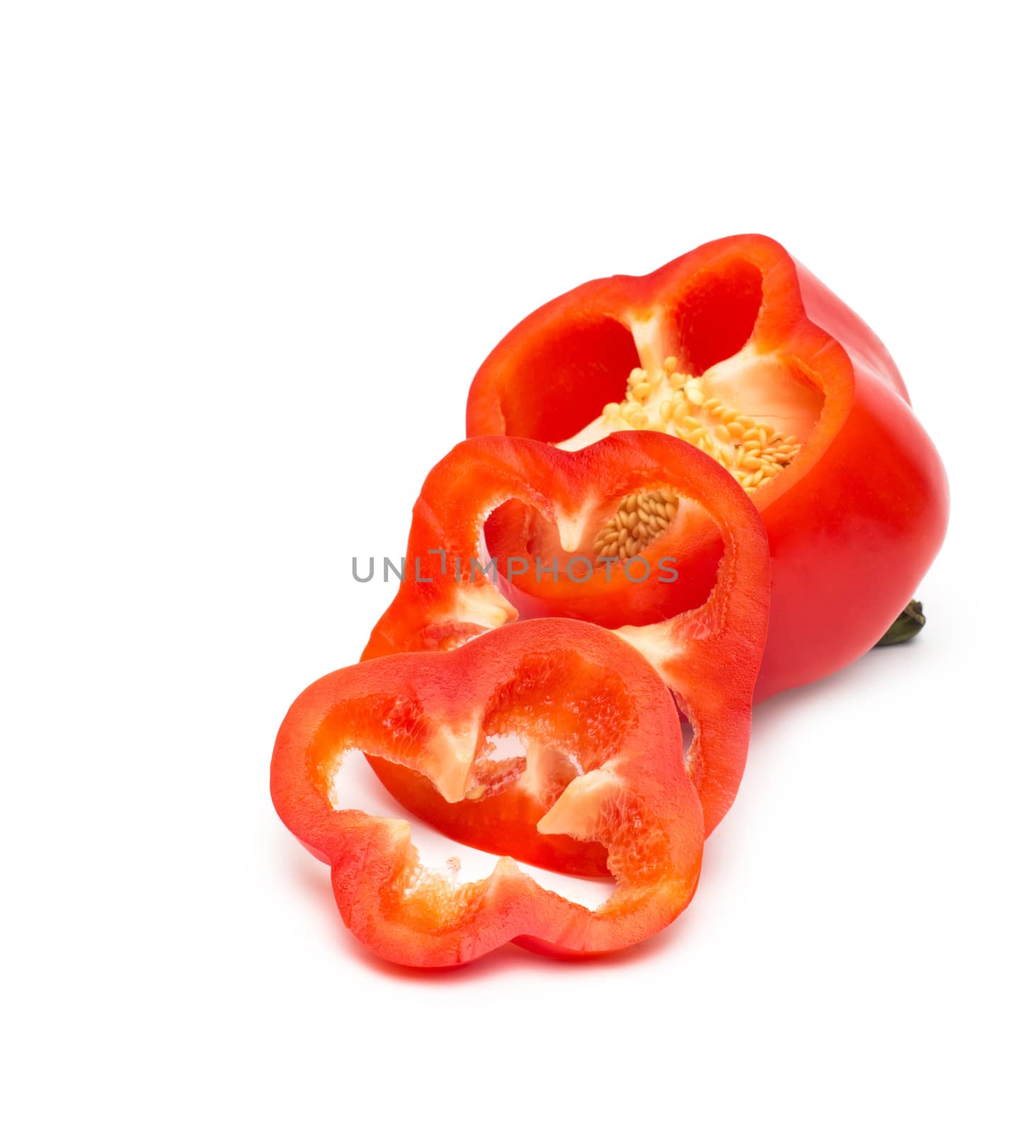 red pepper isolated on white background by ozaiachin