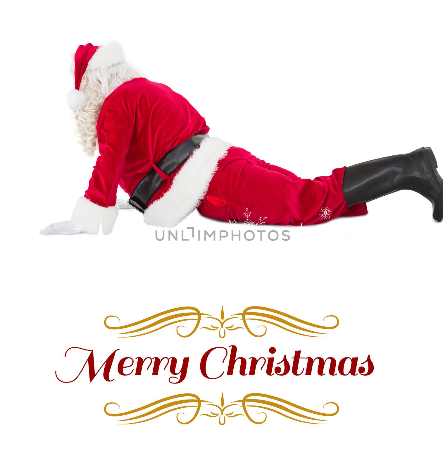 Composite image of santa claus in cobra pose by Wavebreakmedia