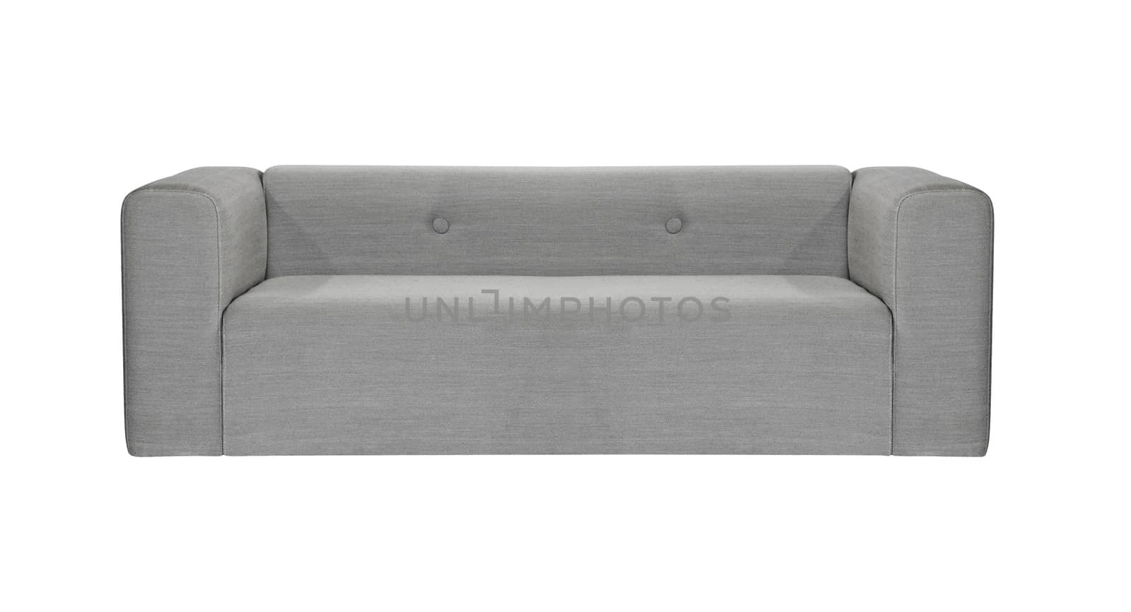 grey modern sofa isolated