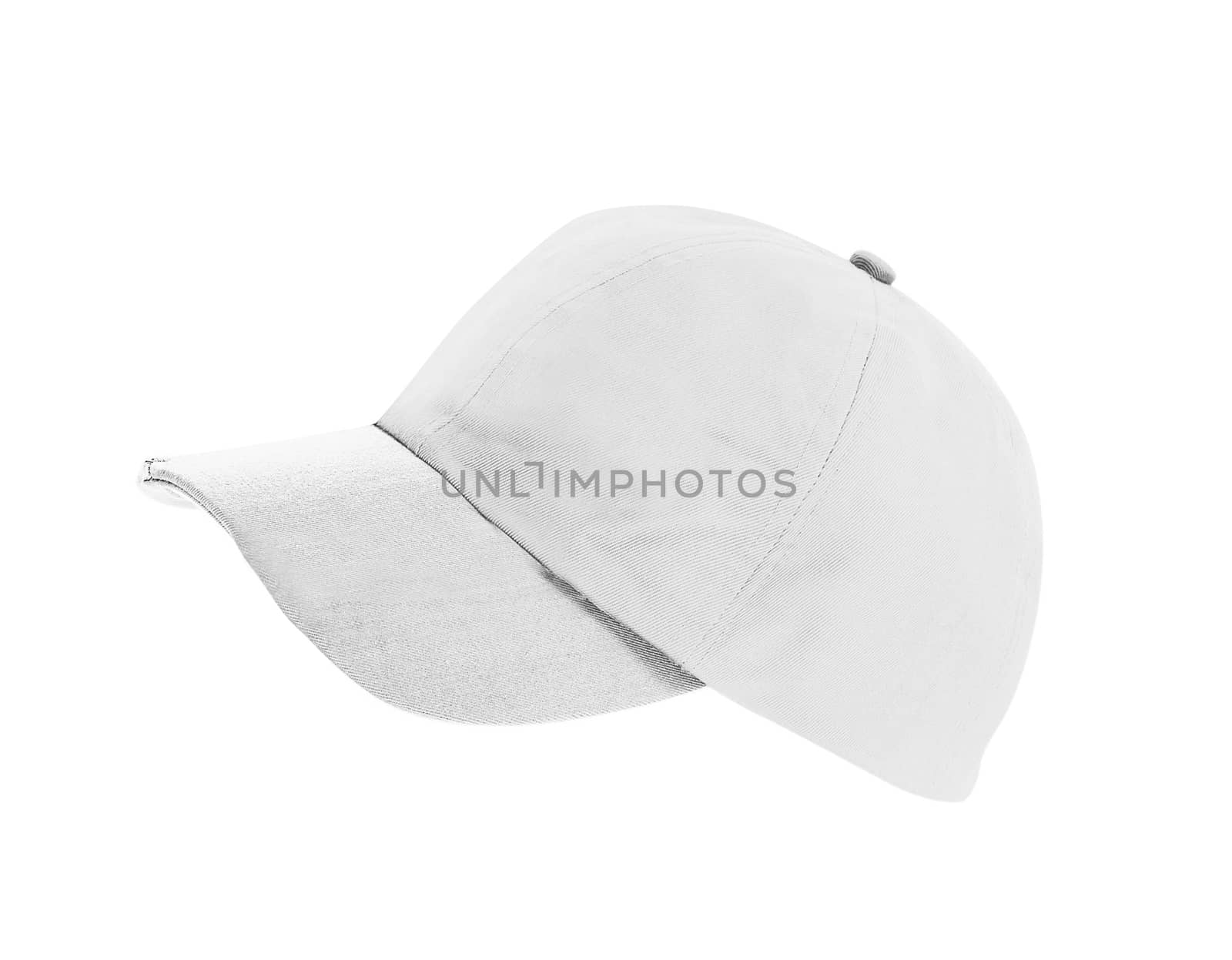 White Baseball Cap isolated on white