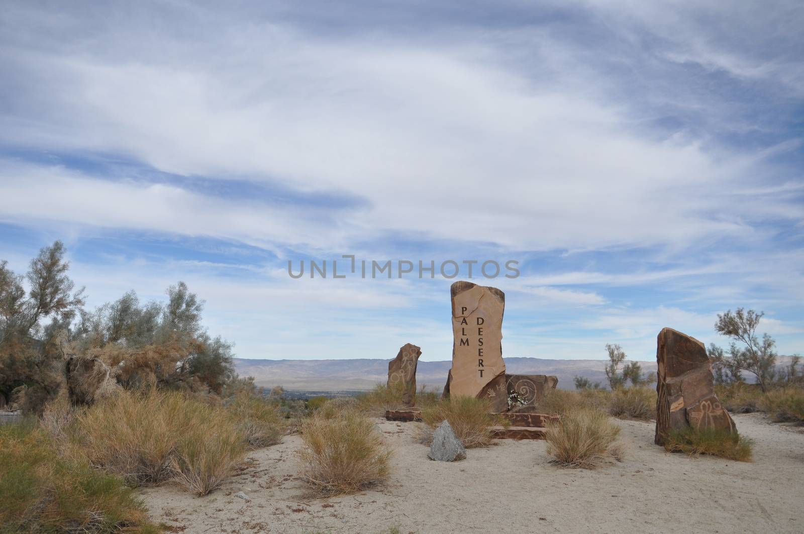 Palm Desert sign in California