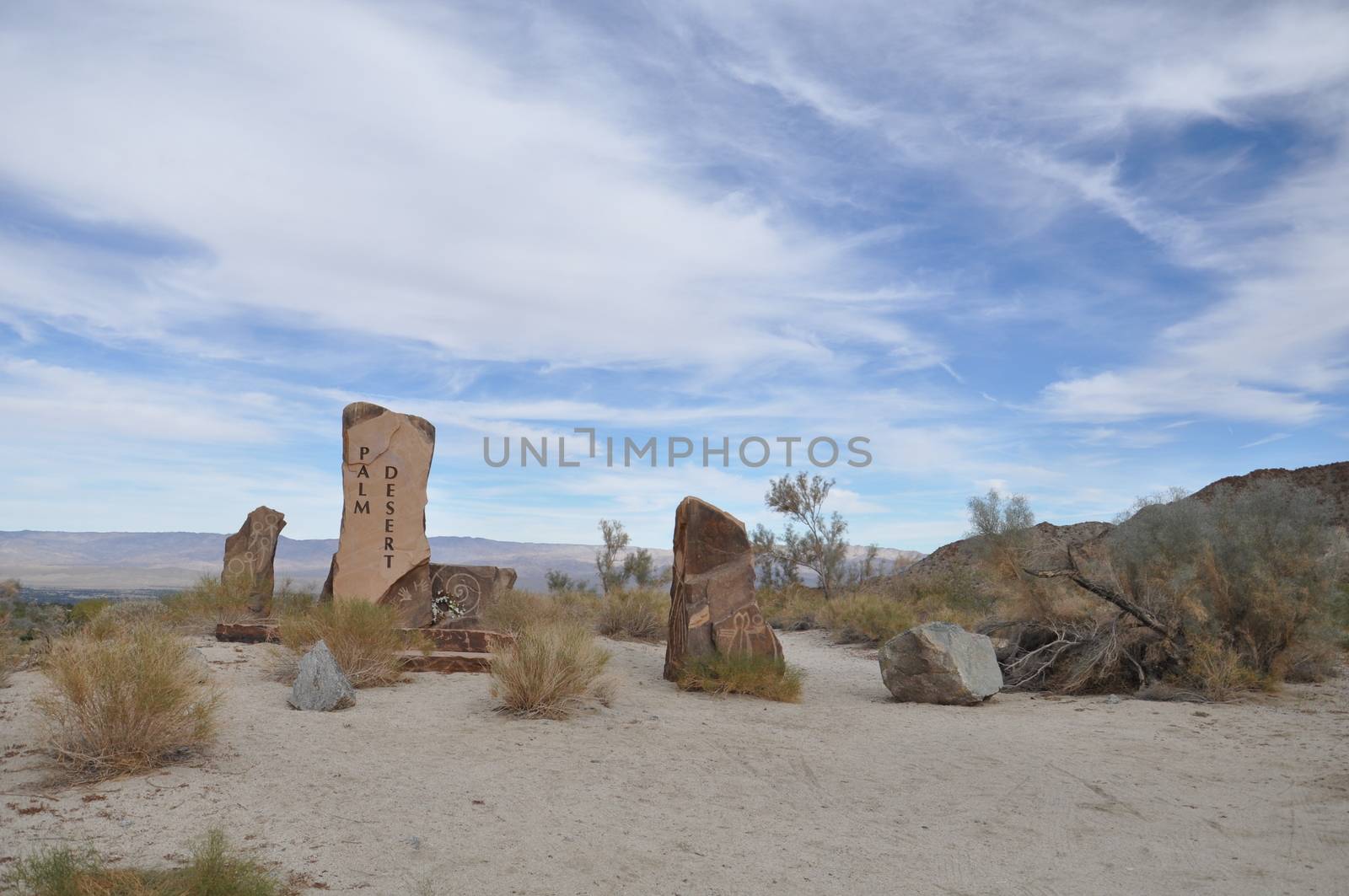 Palm Desert sign in California