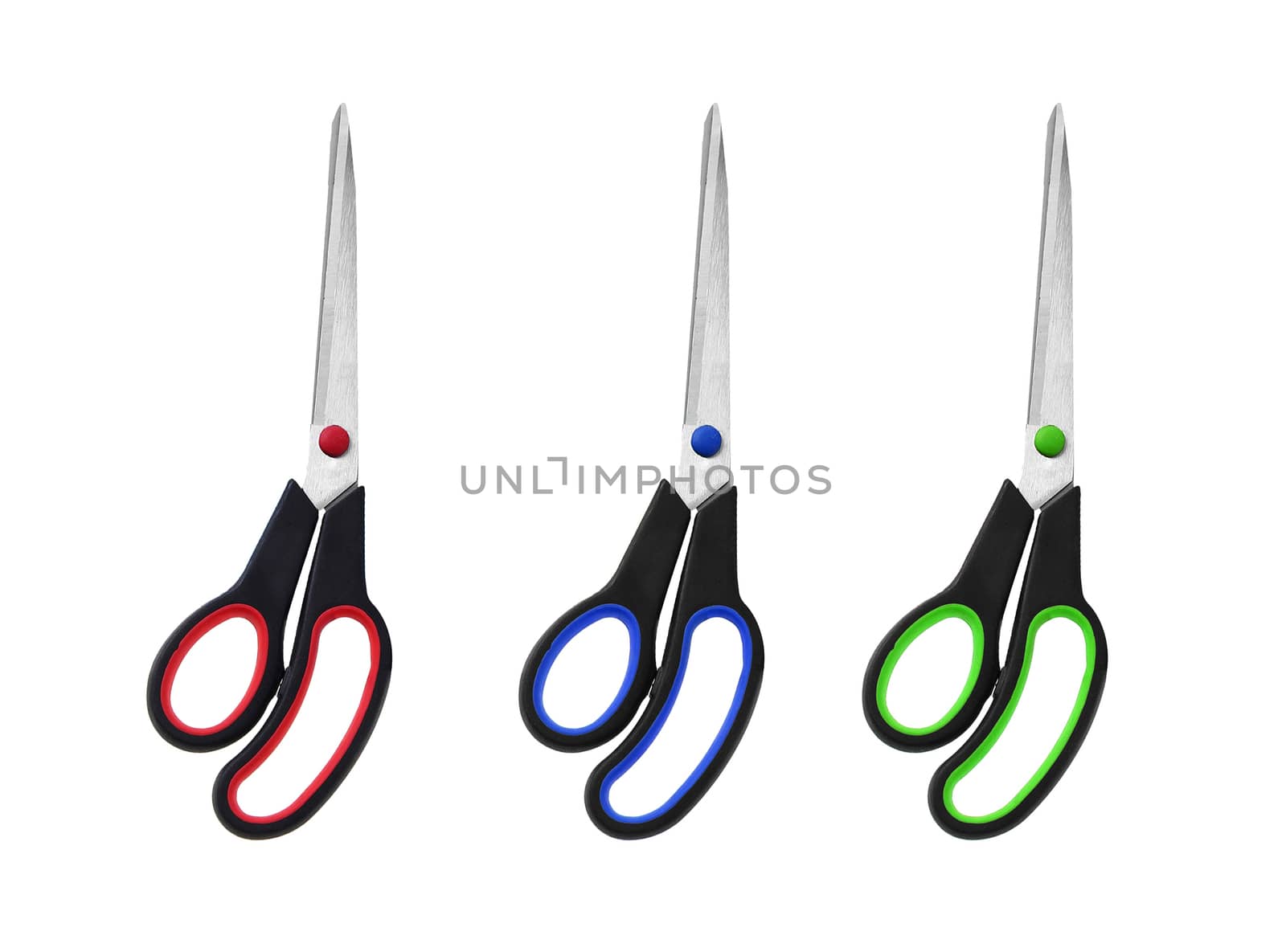colorful scissors side by side closed