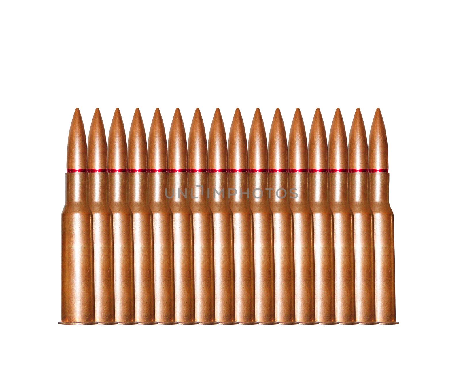 bullets on white background