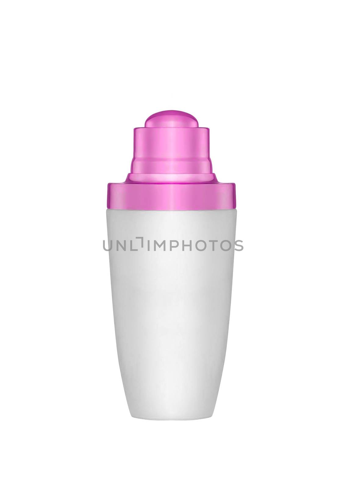 Plastic bottle of body care and beauty products