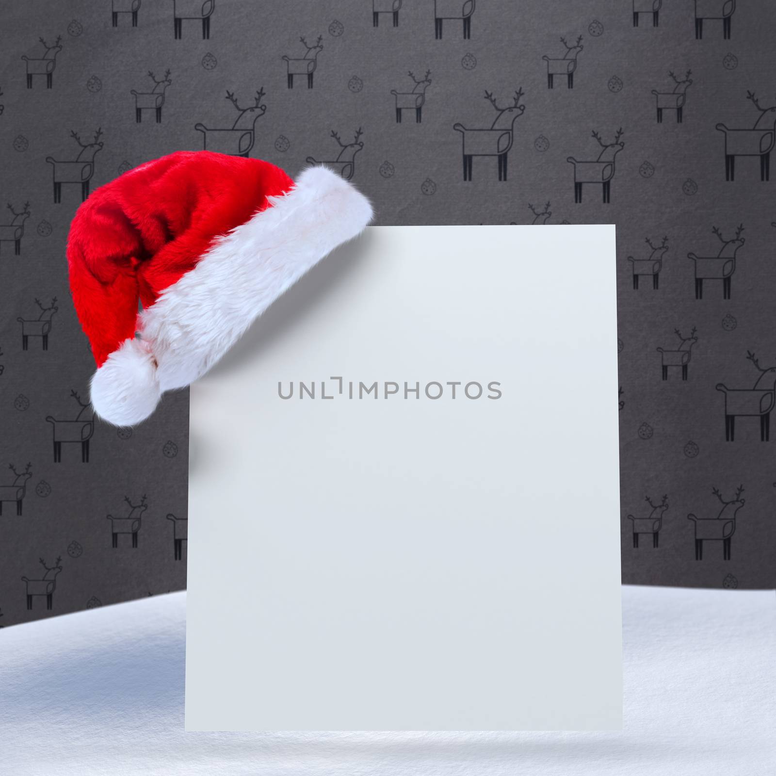 Composite image of santa hat on poster by Wavebreakmedia