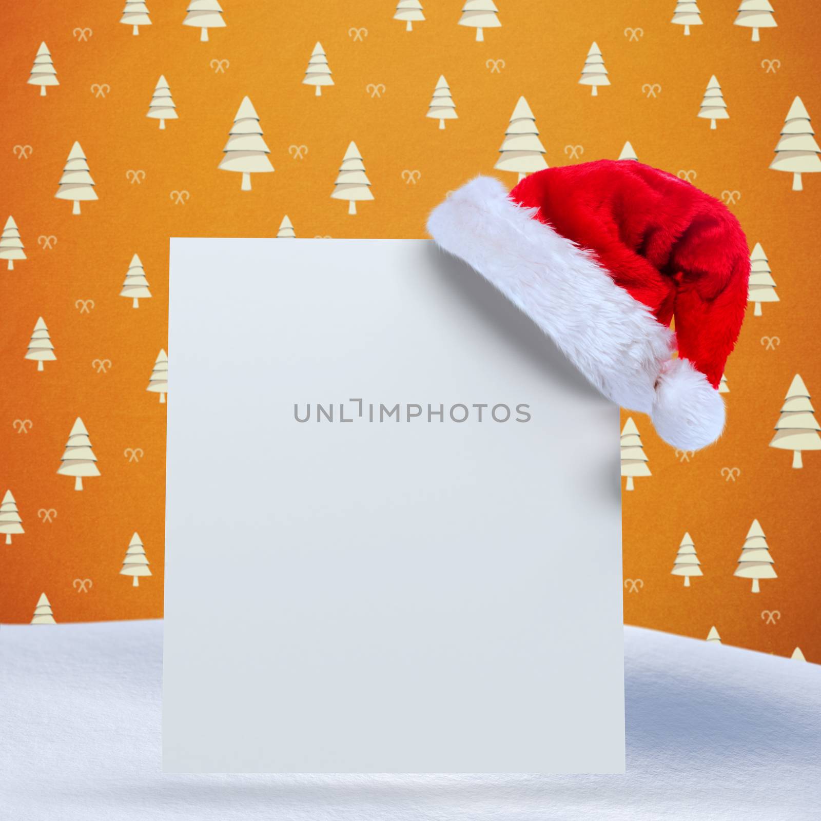 Composite image of santa hat on poster by Wavebreakmedia