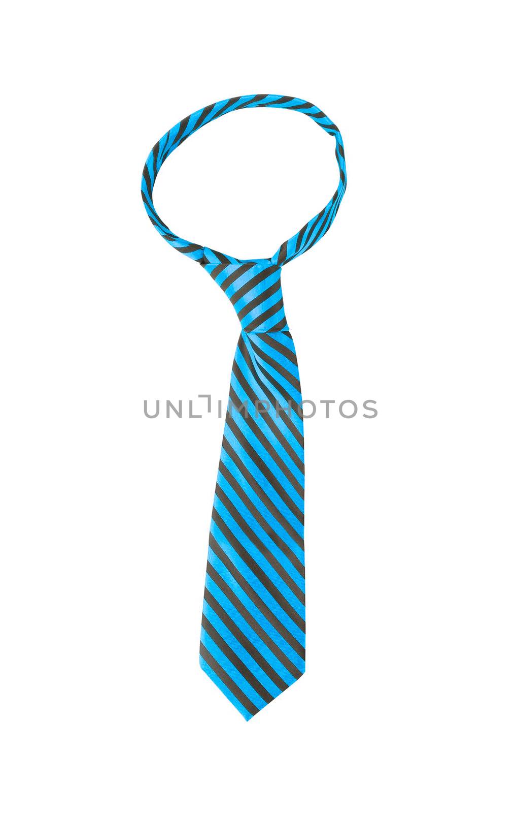 blue striped necktie