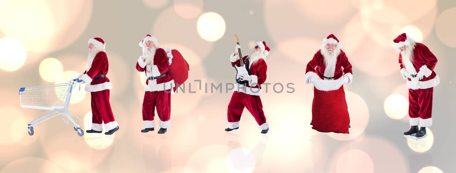 Composite image of different santas by Wavebreakmedia