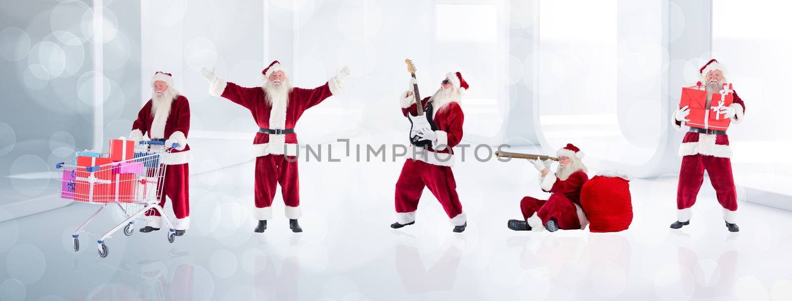 Composite image of different santas by Wavebreakmedia