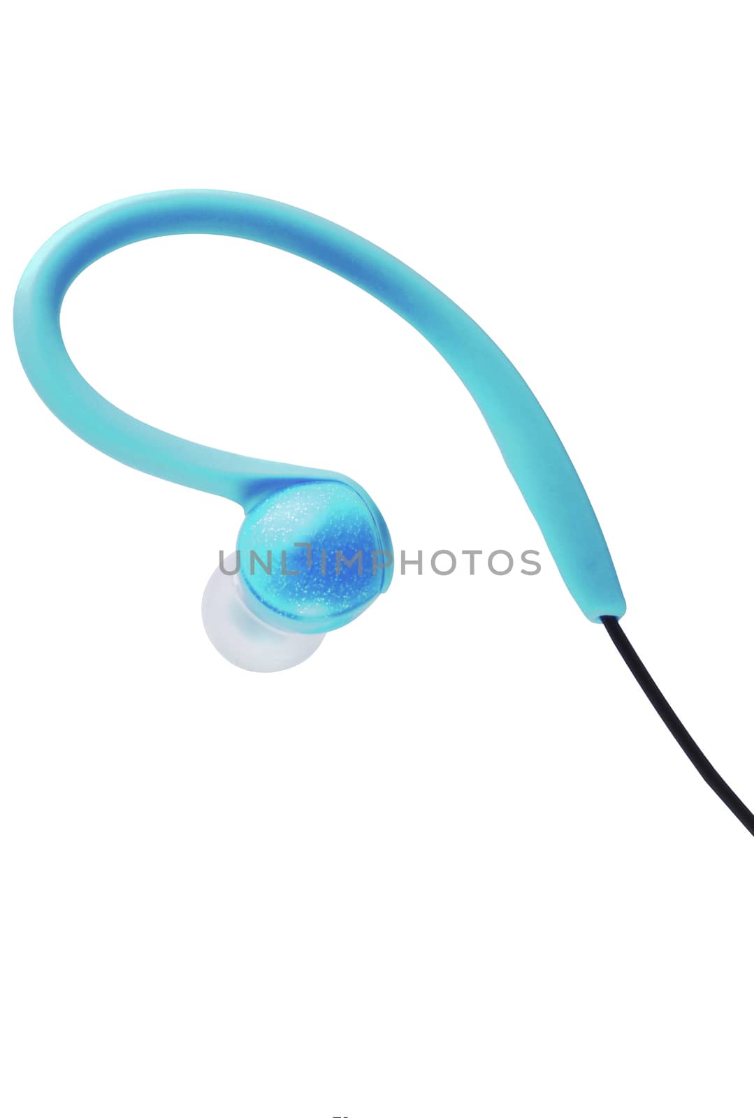 blue air headphone isolated on white by ozaiachin