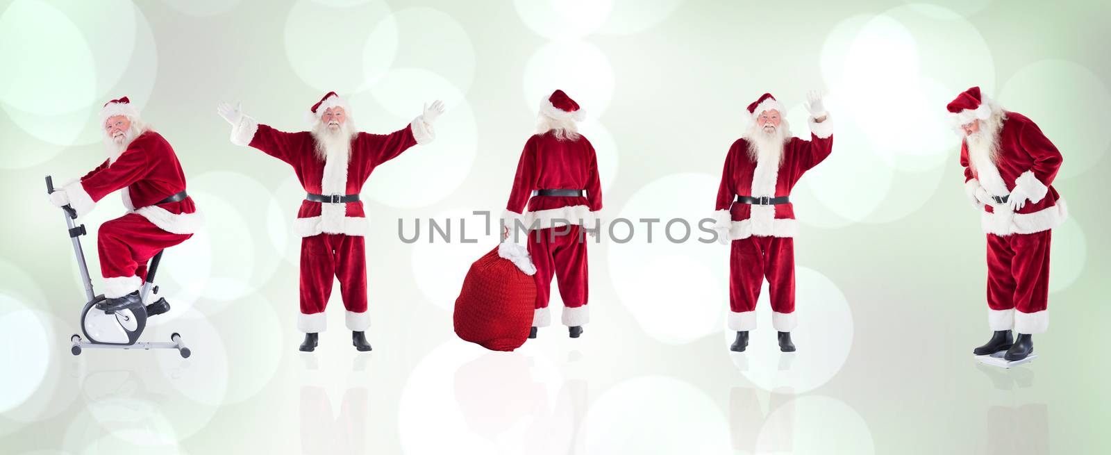 Composite image of different santas by Wavebreakmedia