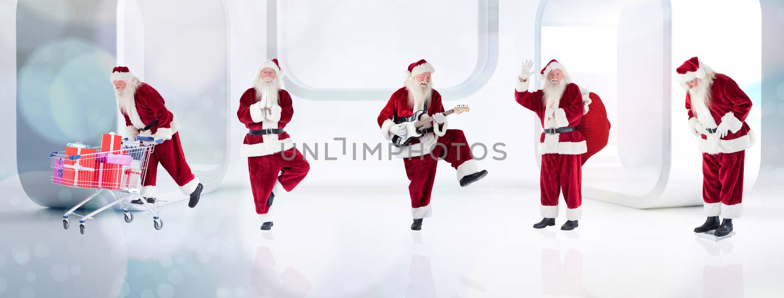 Composite image of different santas by Wavebreakmedia