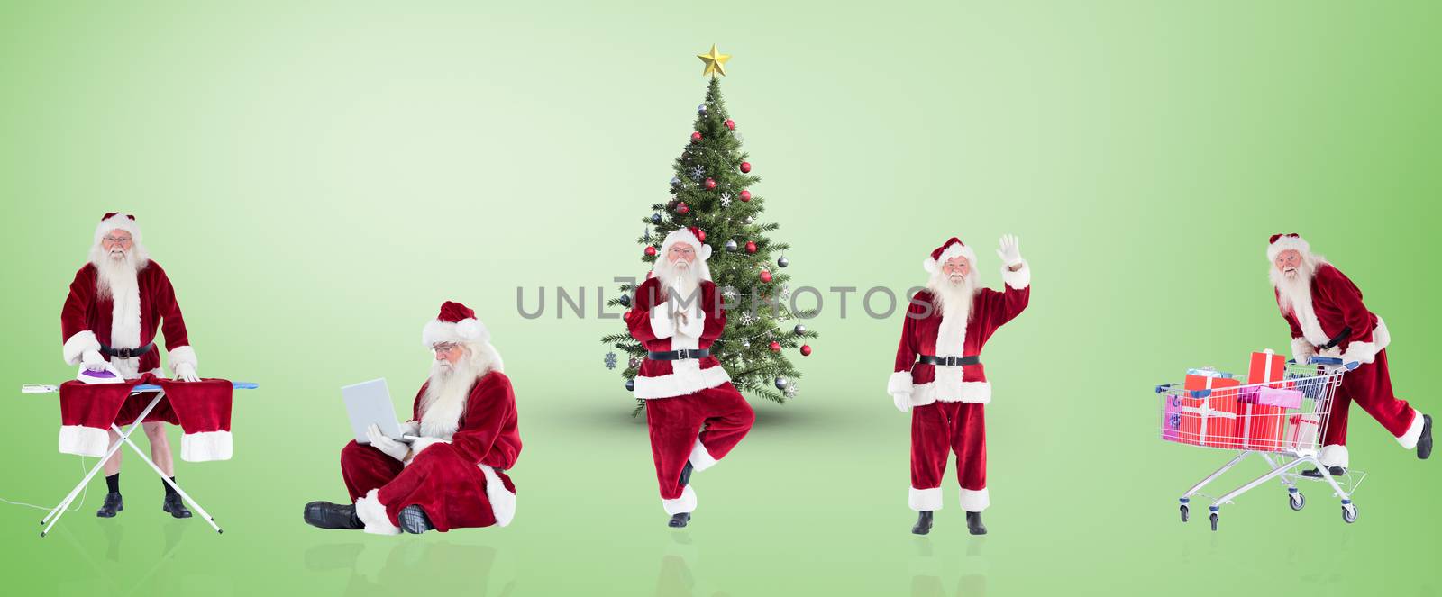 Composite image of different santas by Wavebreakmedia