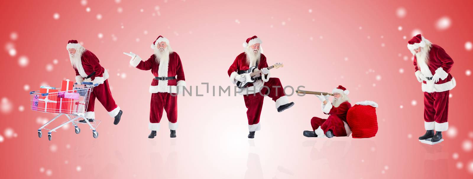 Composite image of different santas by Wavebreakmedia