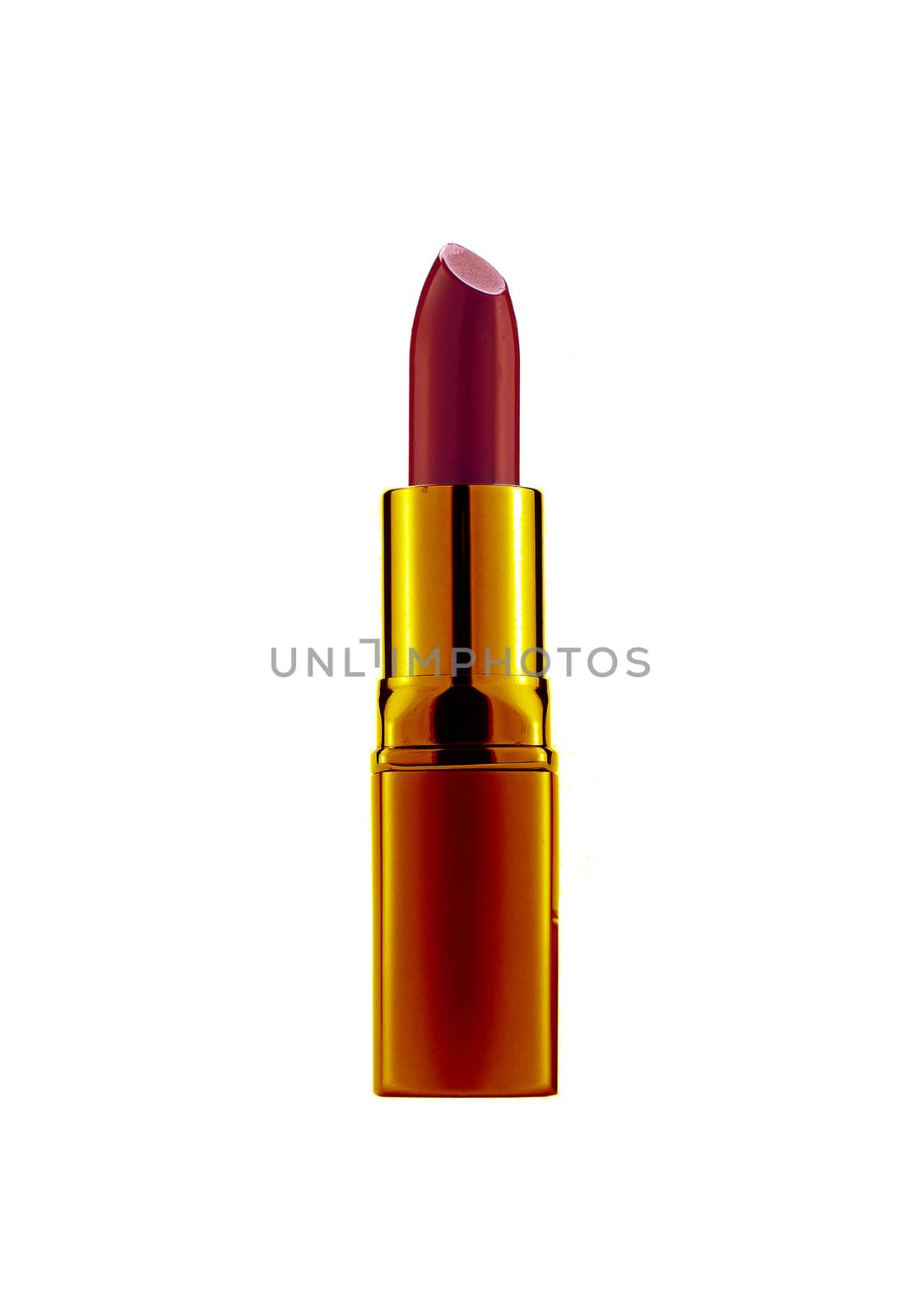 red lipstick isolated on white