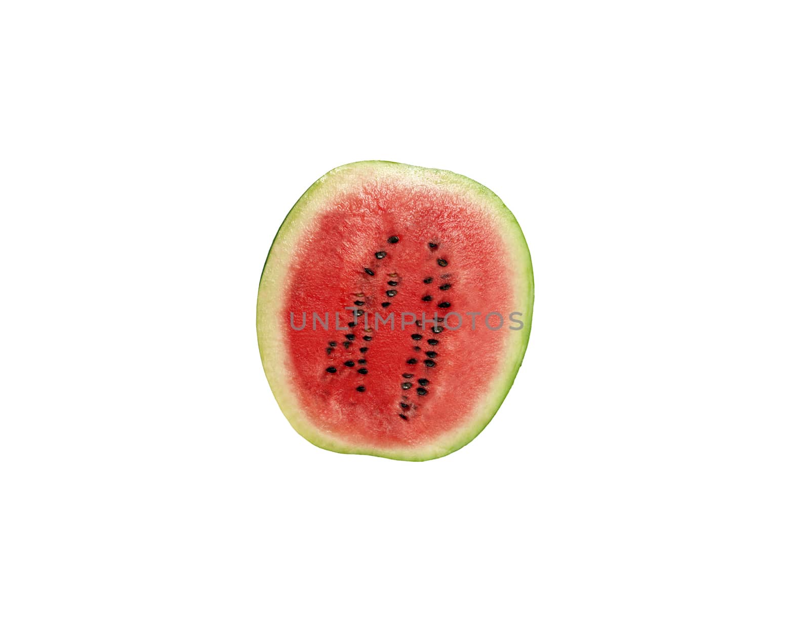 watermelon and slice isolated on white