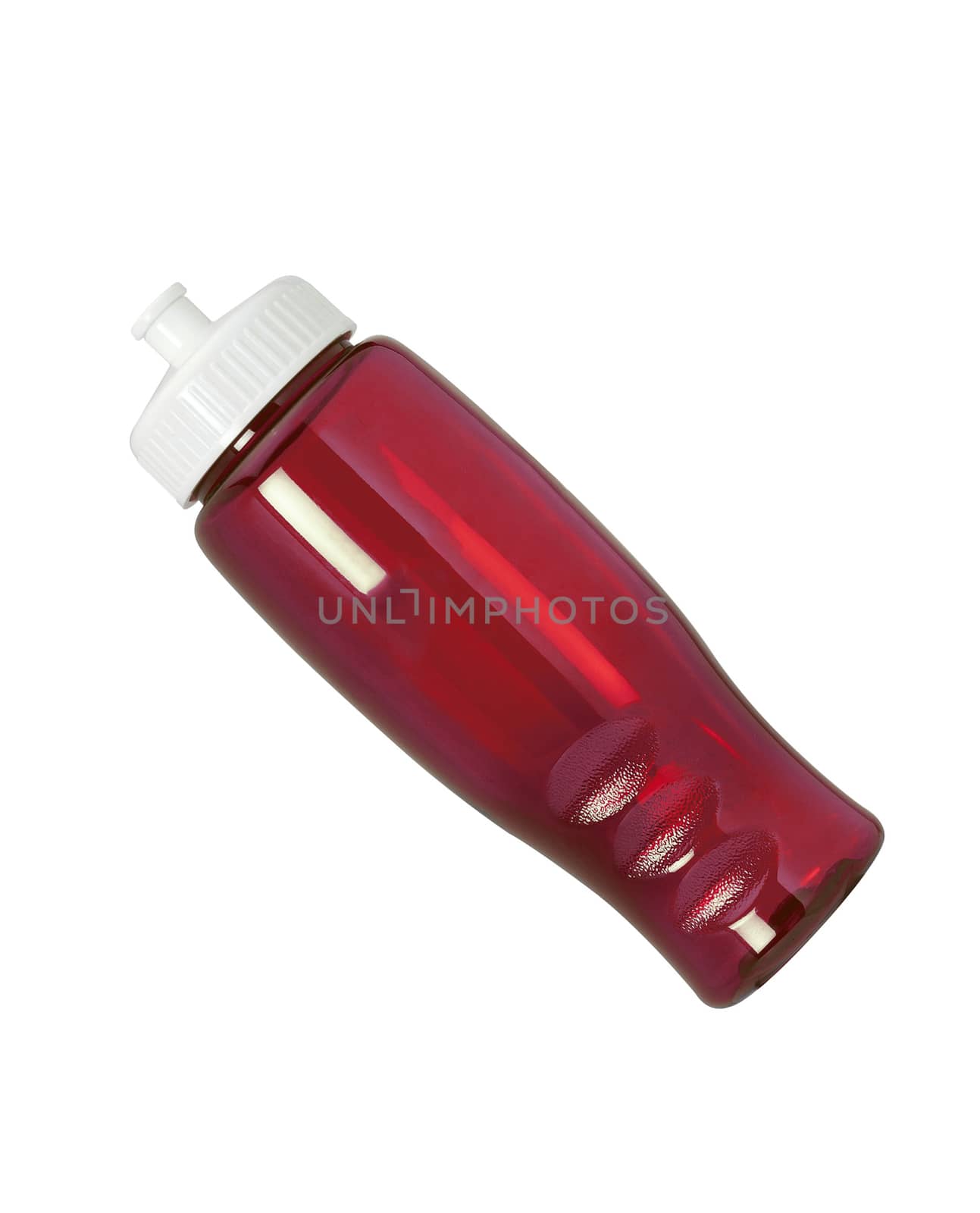 red sports bottle isolated on white by ozaiachin
