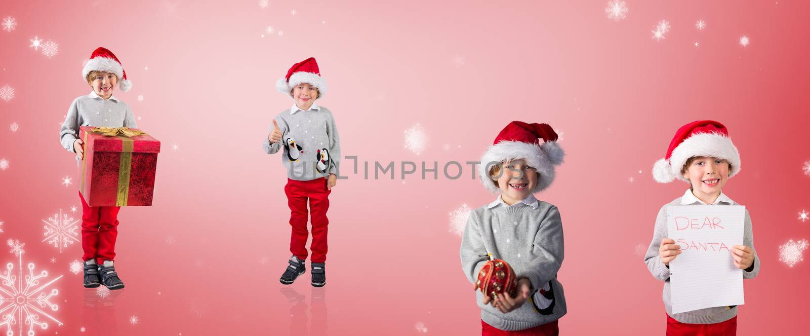 Composite image of different festive boys by Wavebreakmedia