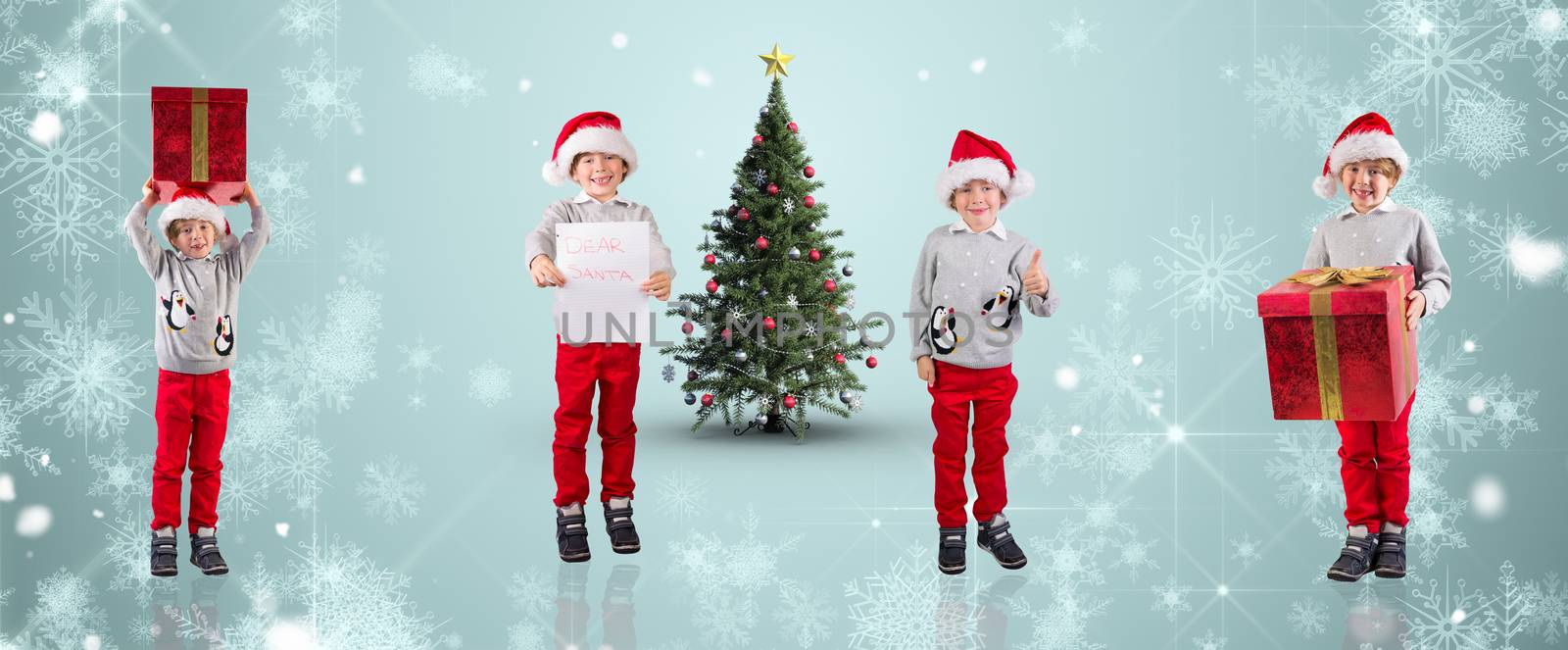 Composite image of different festive boys by Wavebreakmedia