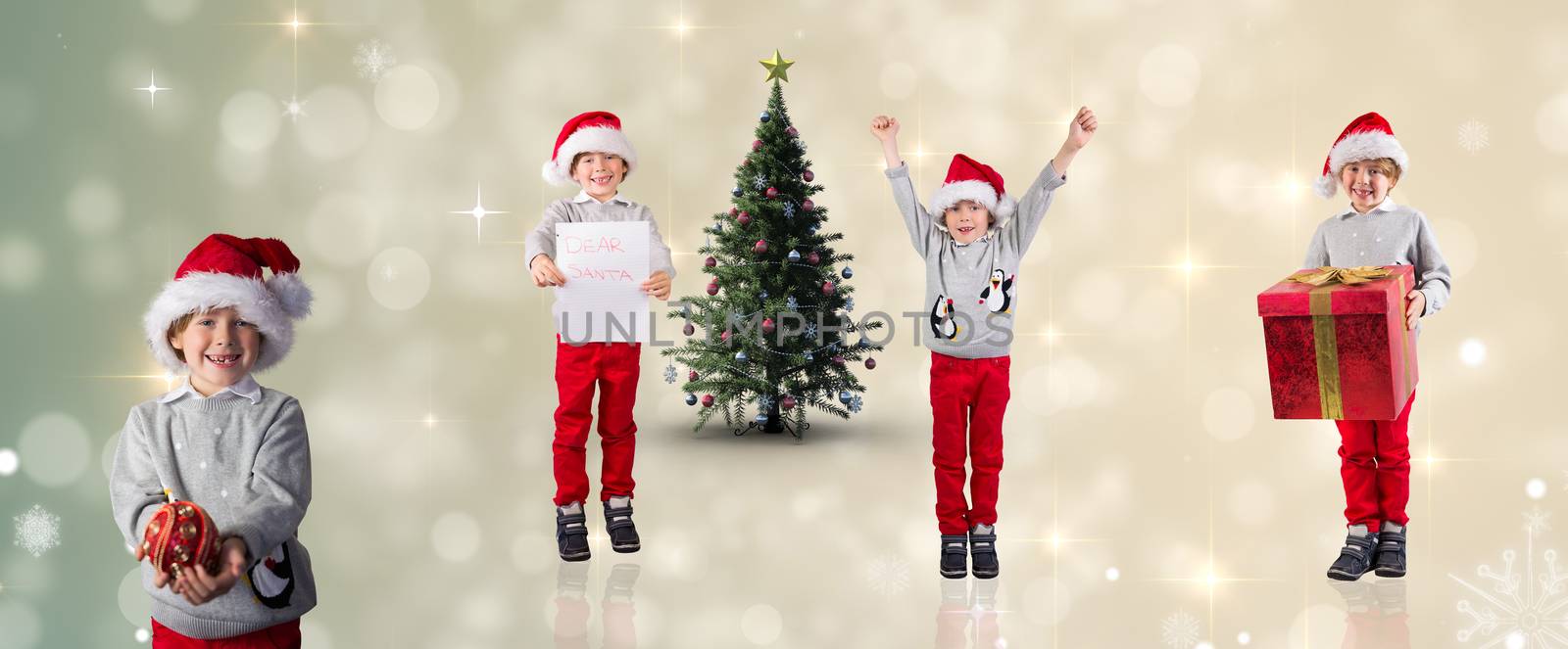 Composite image of different festive boys by Wavebreakmedia