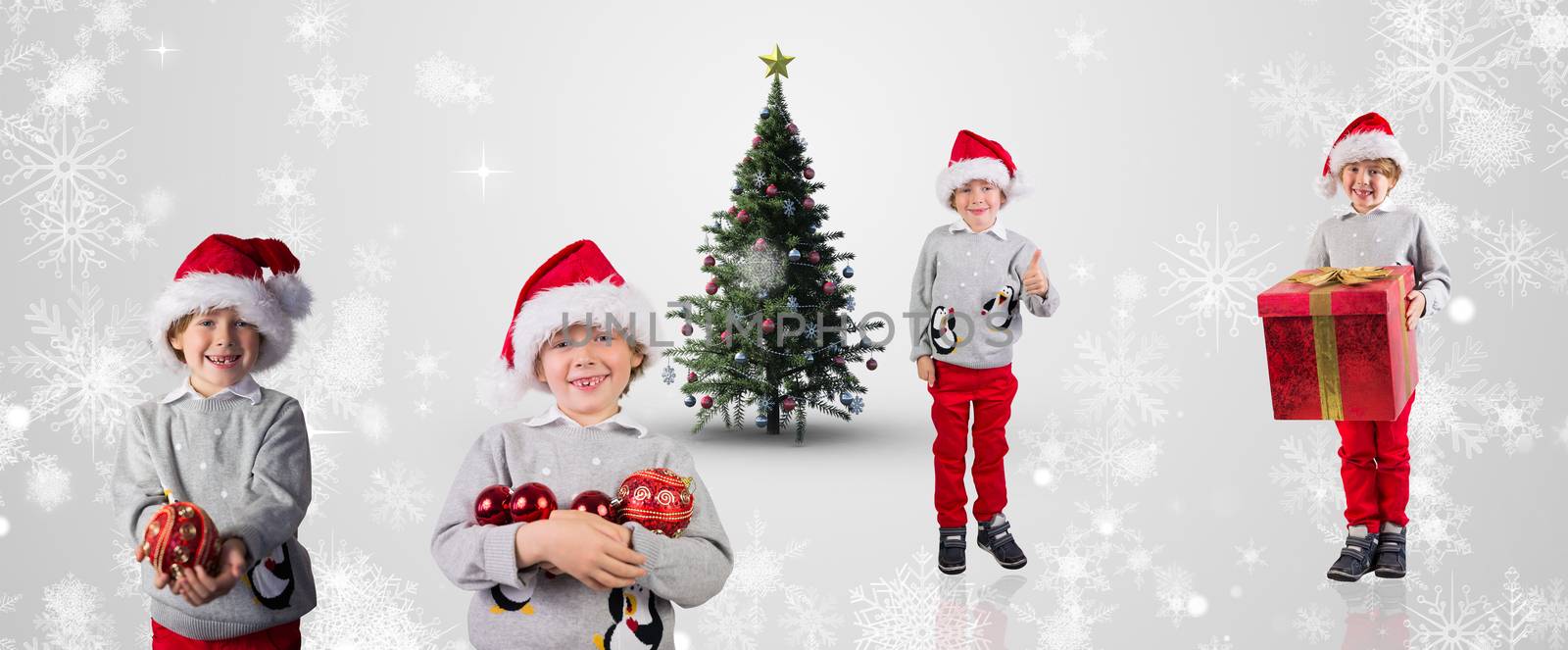 Composite image of different festive boys by Wavebreakmedia