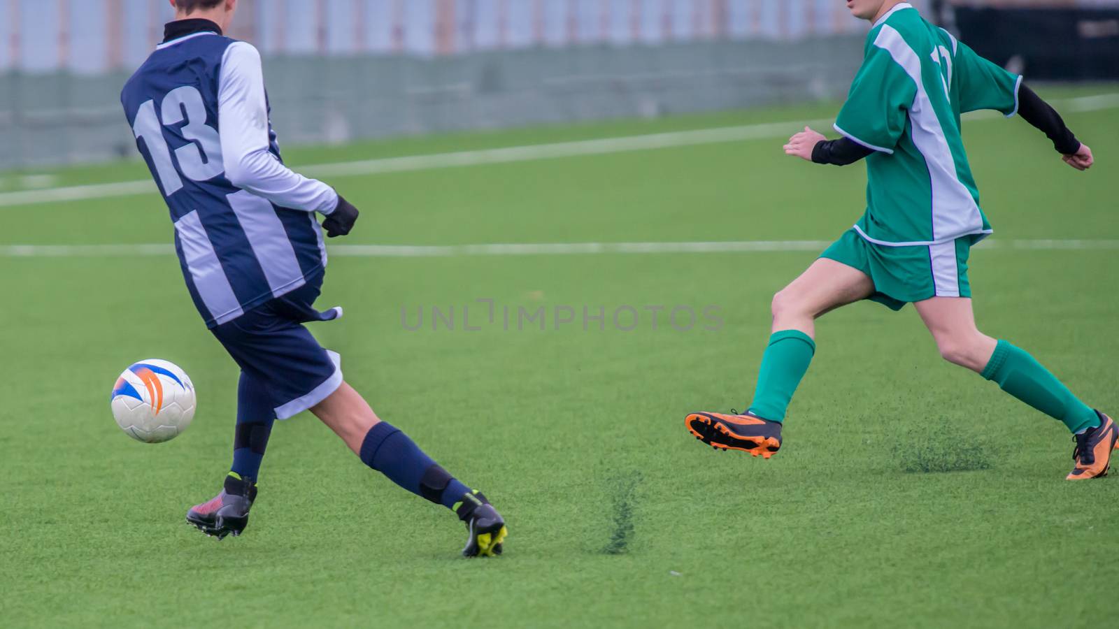 actions in the football field during a game