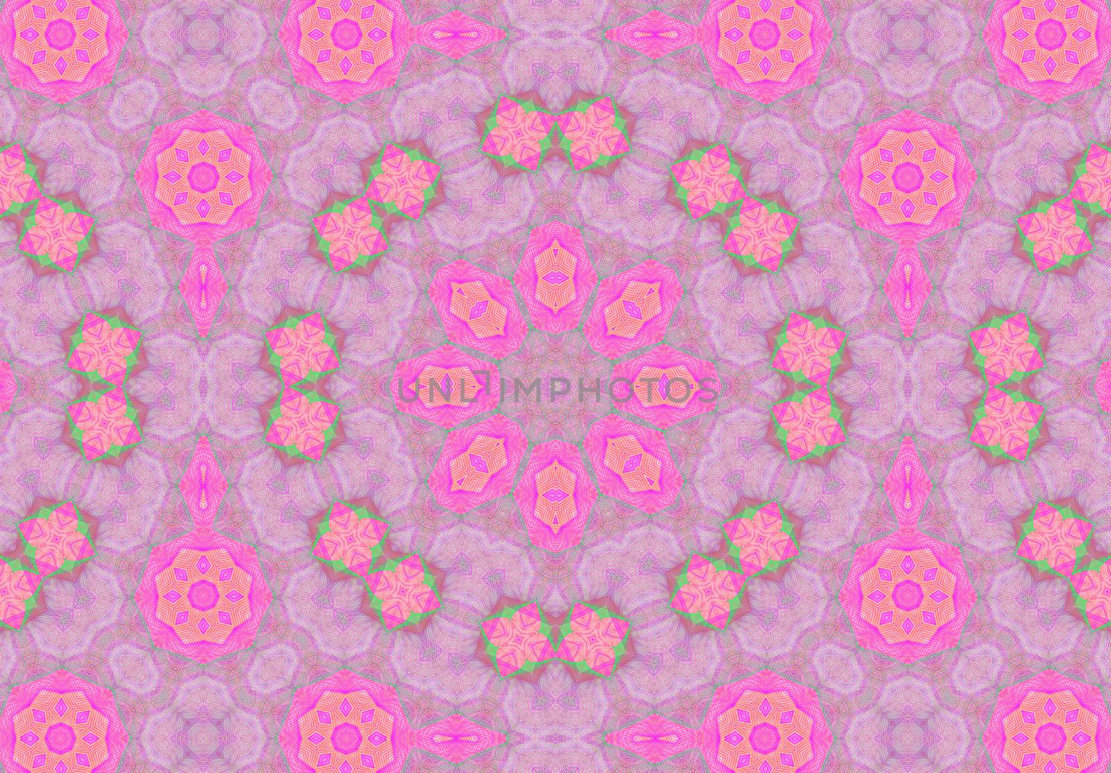kaleidoscopic seamless floral abstract pattern