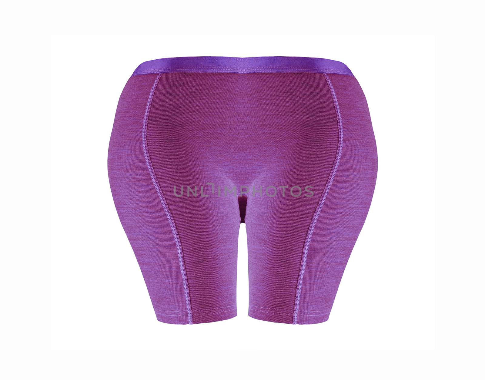 violet woman shorts on white background