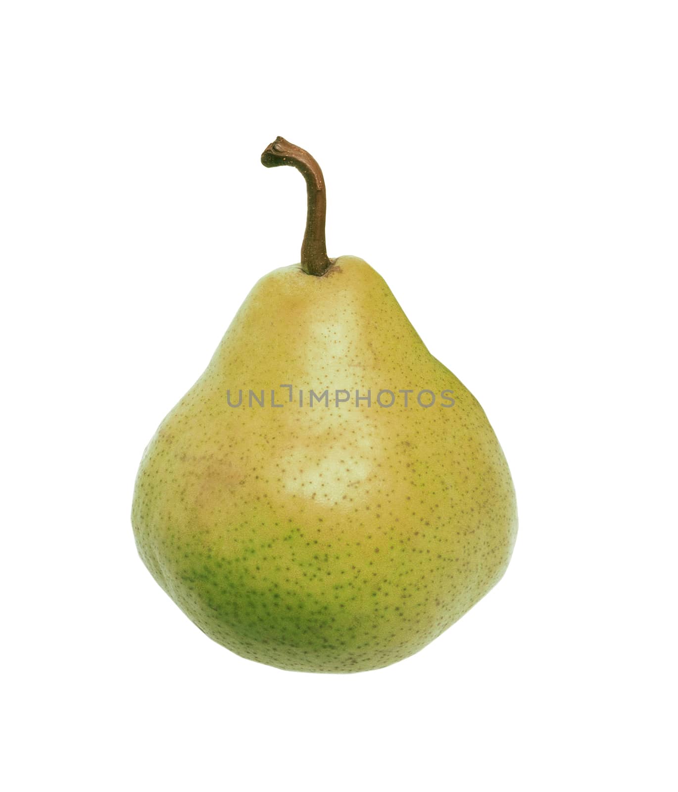 Ripe pear isolated on white background