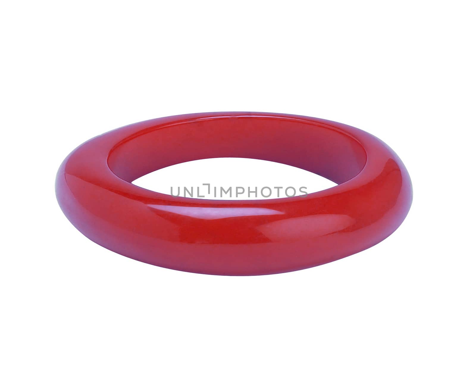 red bracelet isolated on white by ozaiachin