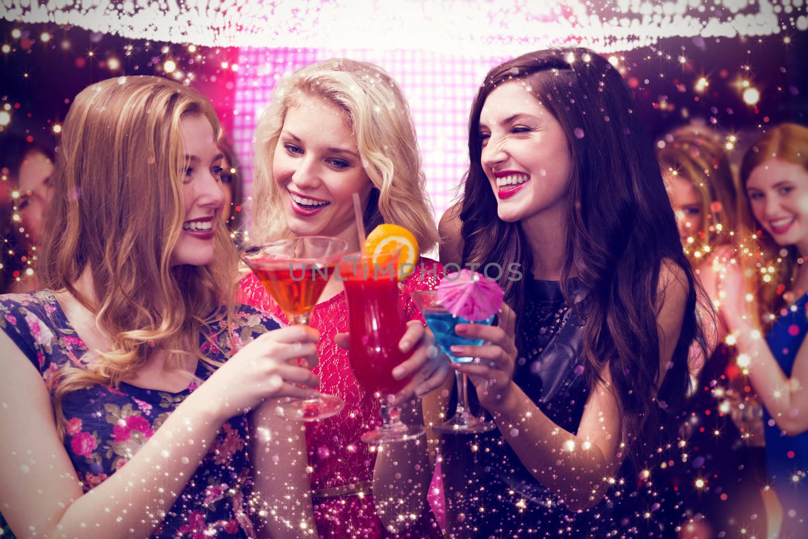 Composite image of friends drinking cocktails by Wavebreakmedia