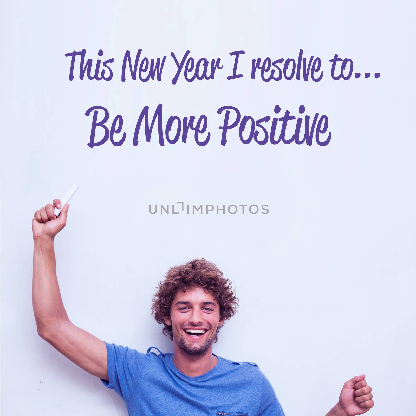 Composite image of in this new year i resolve to by Wavebreakmedia