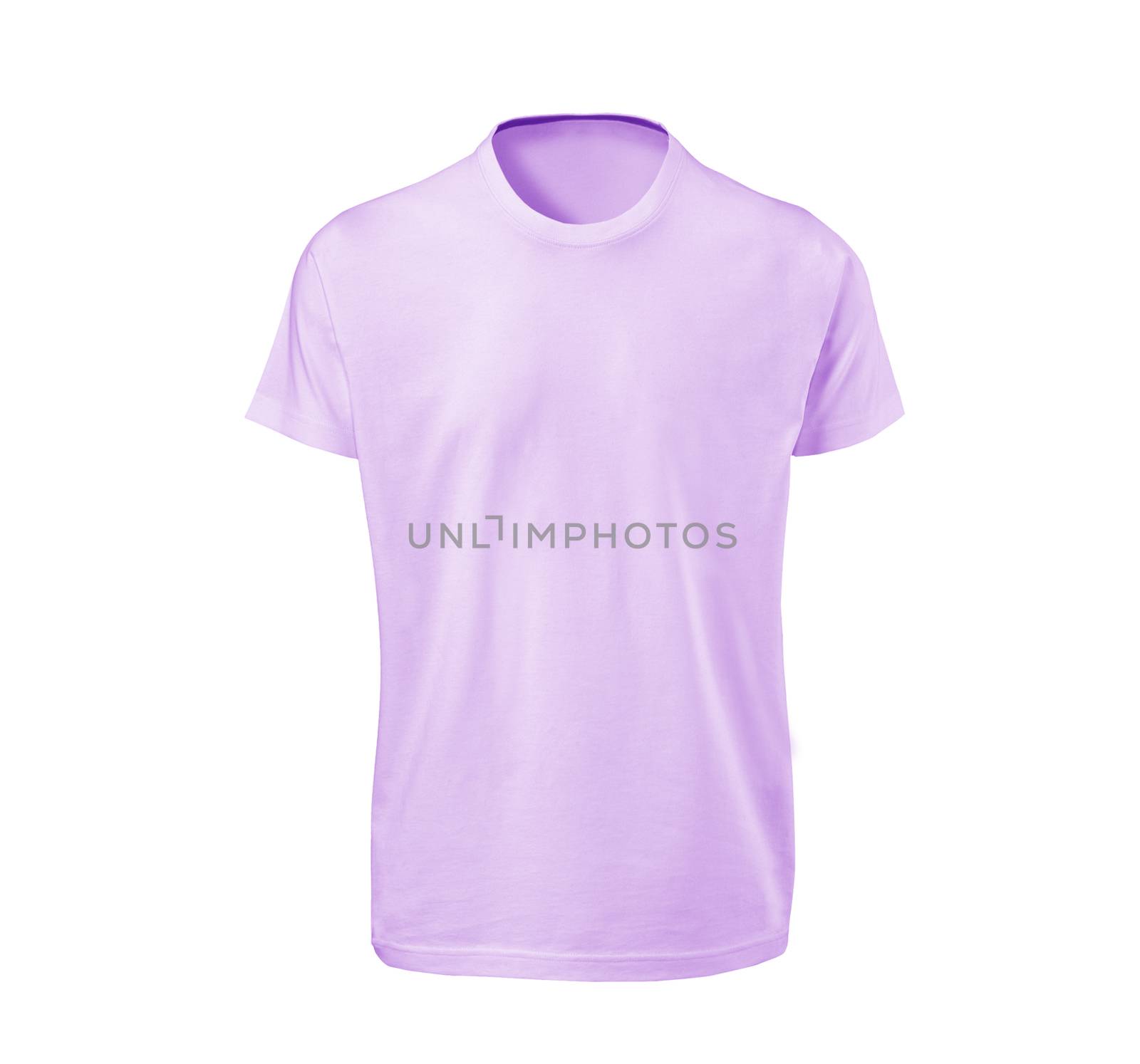 light purple T-shirt isolated on white background