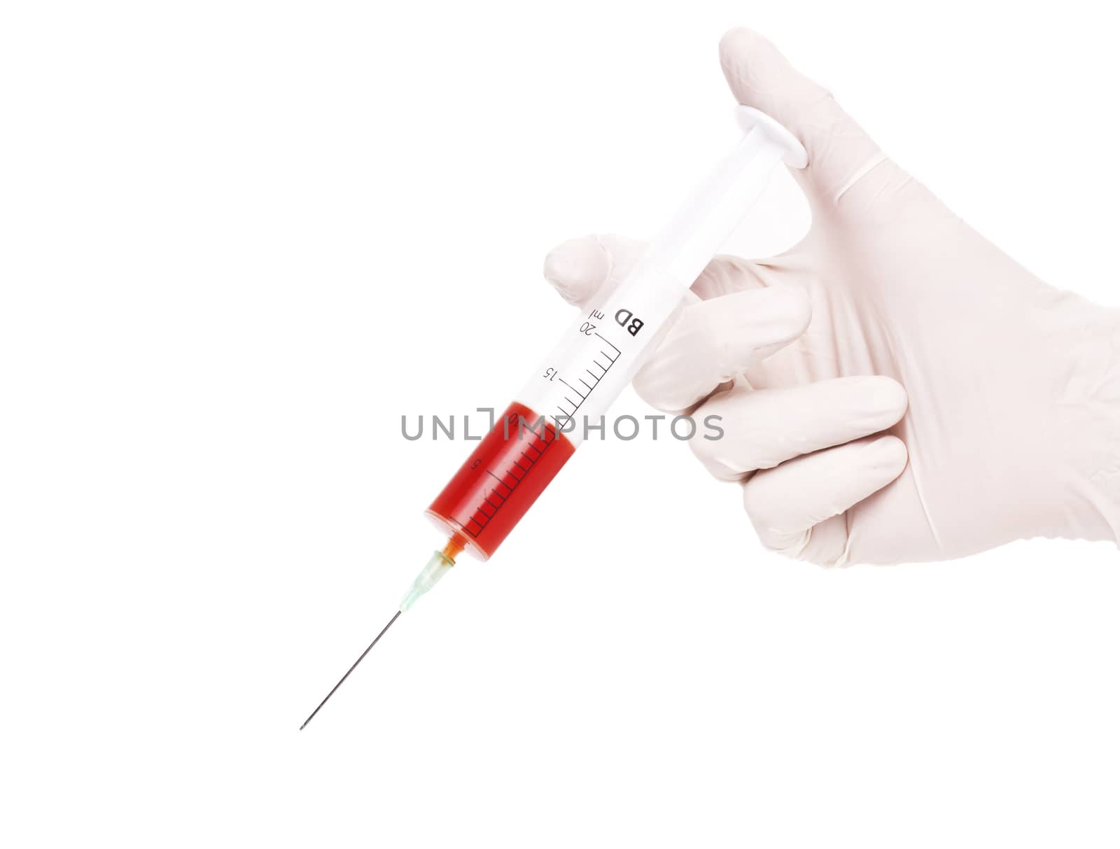 Hands of the doctors filling a syringe 
