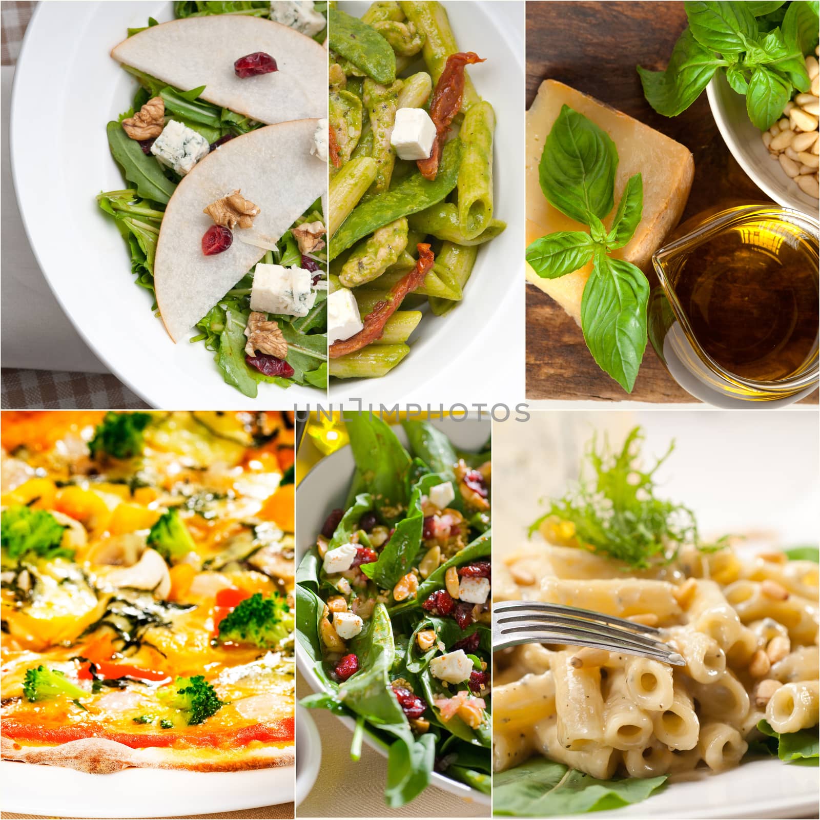 healthy and tasty Italian food collage by keko64