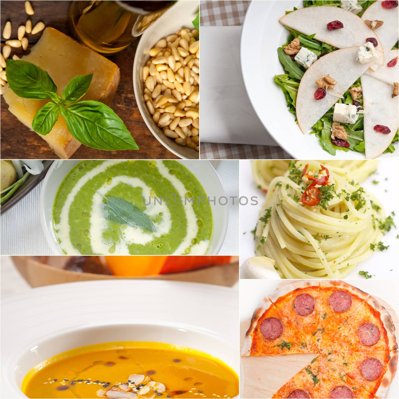 healthy and tasty Italian food collage by keko64