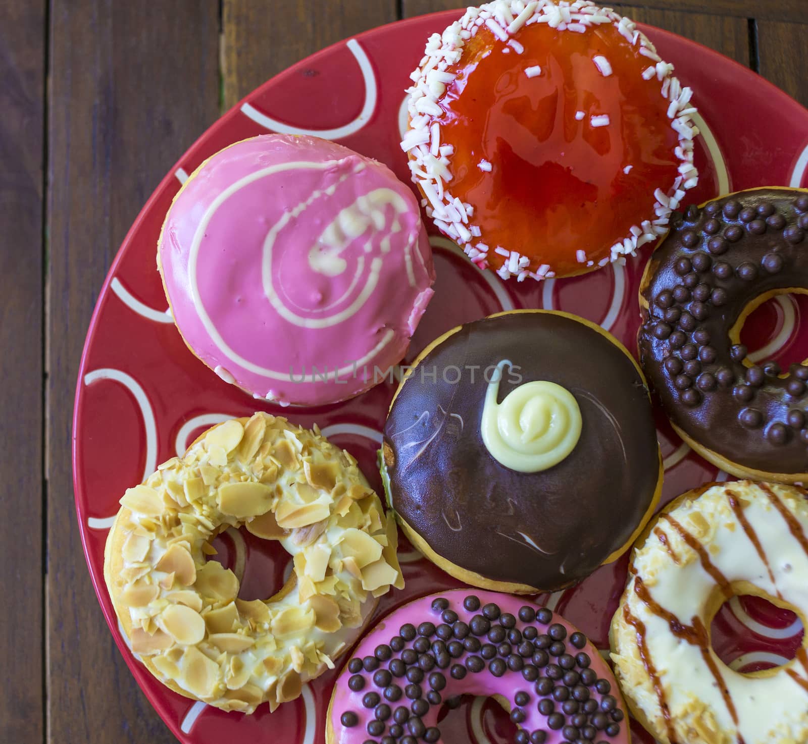 Tasty donuts on the Table.