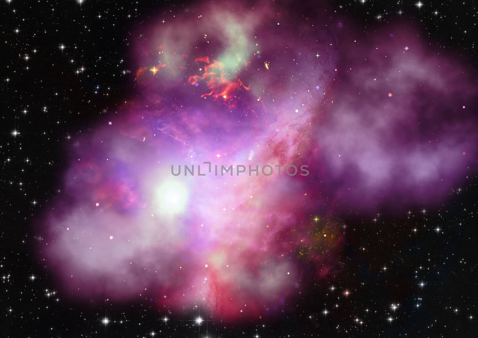 Far being shone nebula and star field against space. "Elements of this image furnished by NASA".