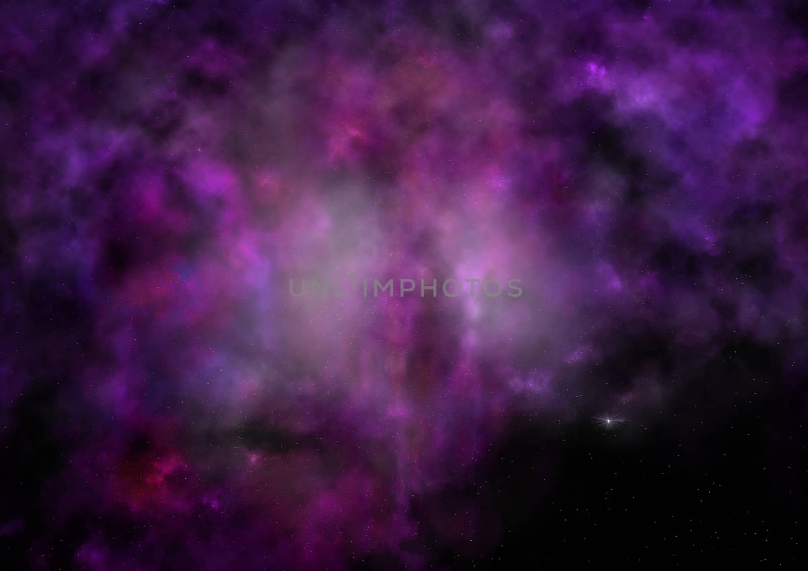 Far being shone nebula and star field against space. "Elements of this image furnished by NASA".