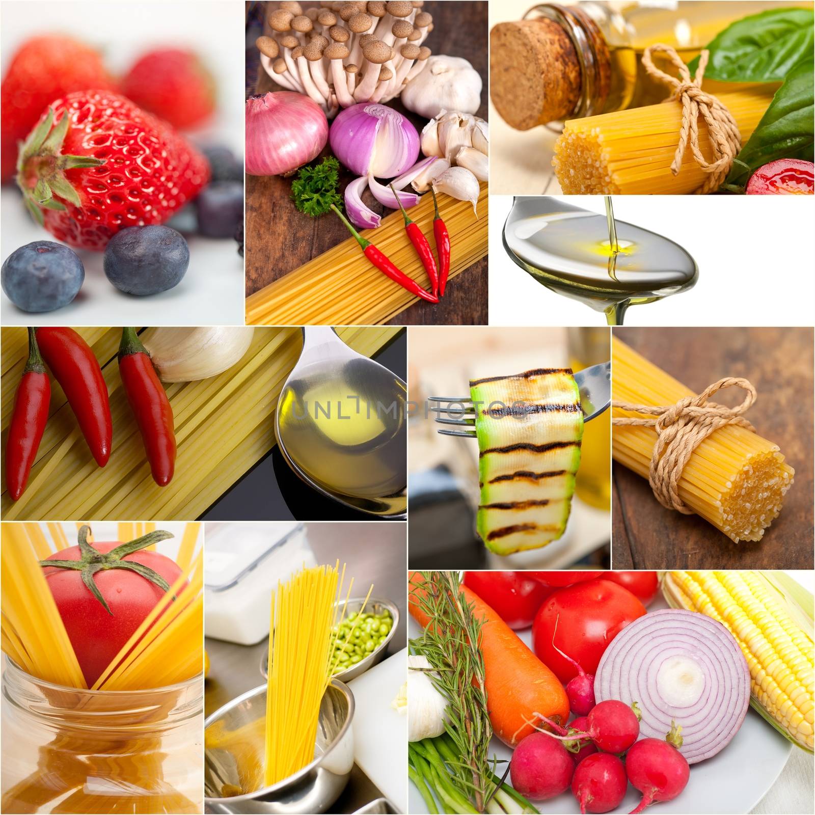 healthy Vegetarian vegan food collage by keko64