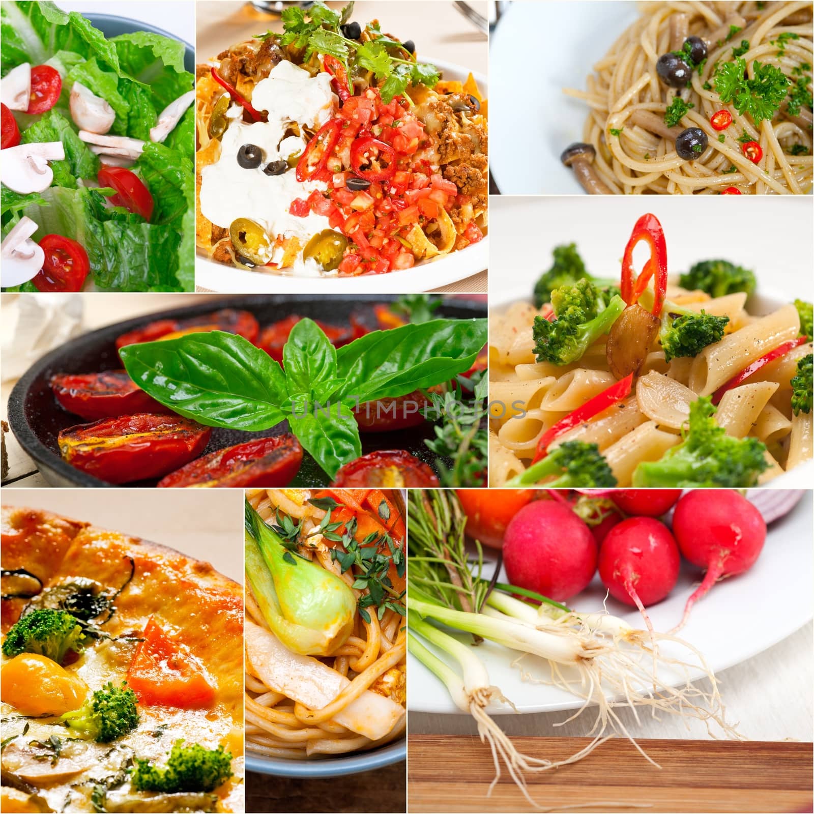 healthy Vegetarian vegan food collage by keko64