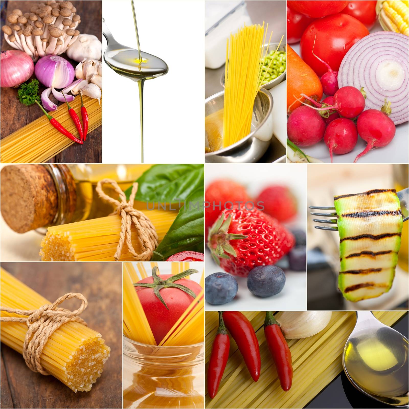 healthy Vegetarian vegan food collage by keko64