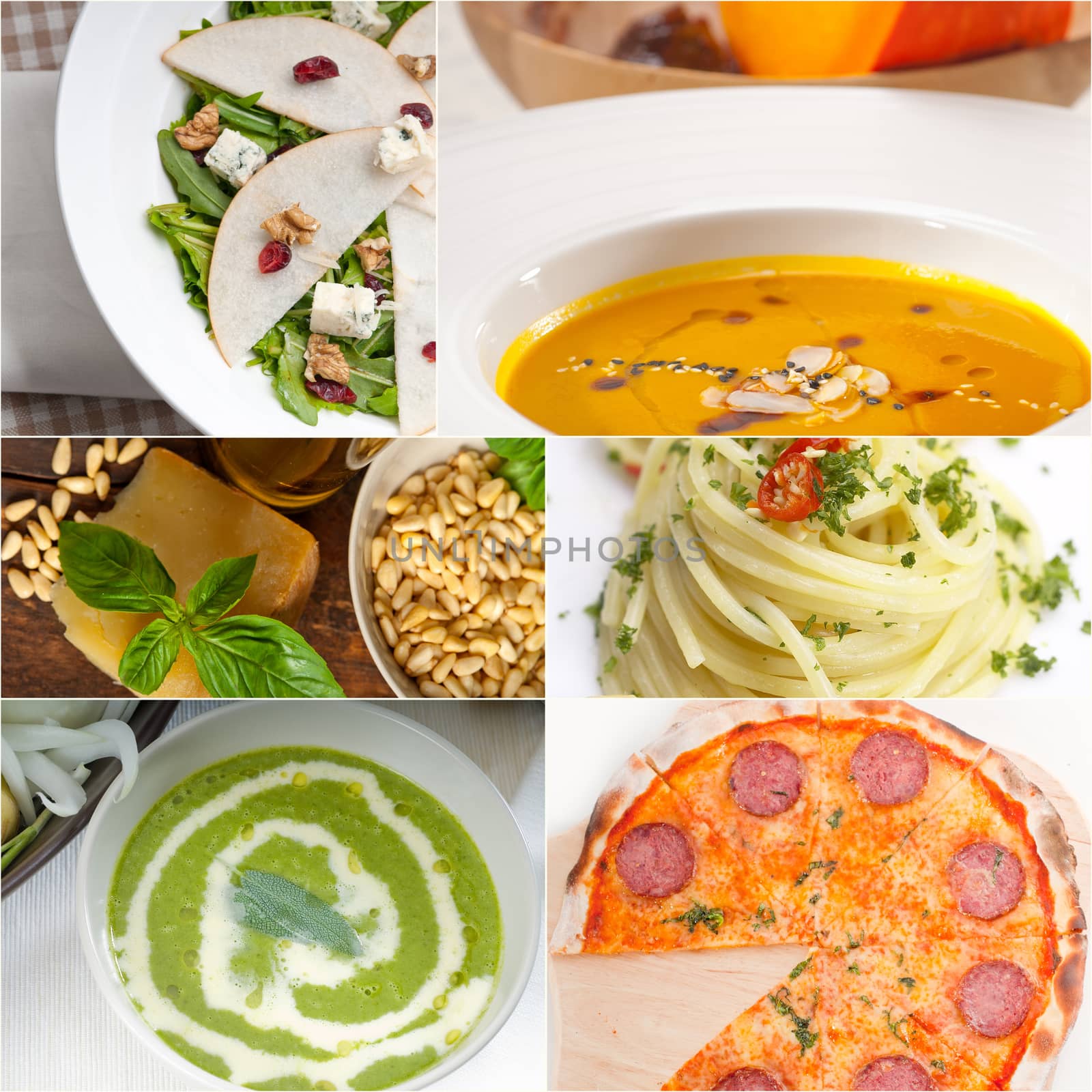 healthy and tasty Italian food collage by keko64